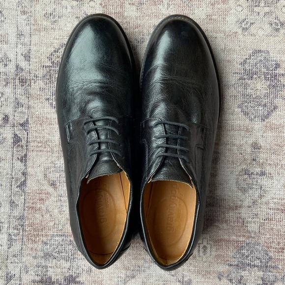 Gravity Pope Leather Derby Shoes Black Size 39 (fits like 40) - Picture 2 of 13